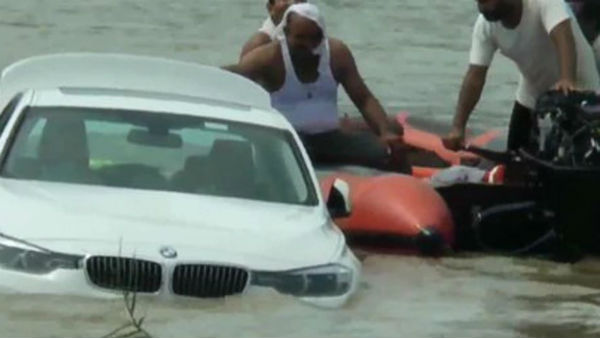 Denied Jaguar, BMW push into river haryana youth Denied Jaguar, BMW push into river haryana youth