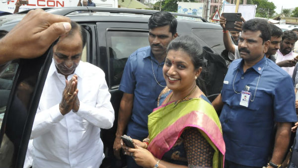 నగరిలో కేసీఆర్ కు రోజా ఆతిథ్యం..