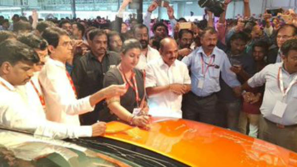 kia seltos car launched by ministers of Andhra Pradesh at Penukonda plant in Ananthapur District kia seltos car launched by ministers of Andhra Pradesh at Penukonda plant in Ananthapur District