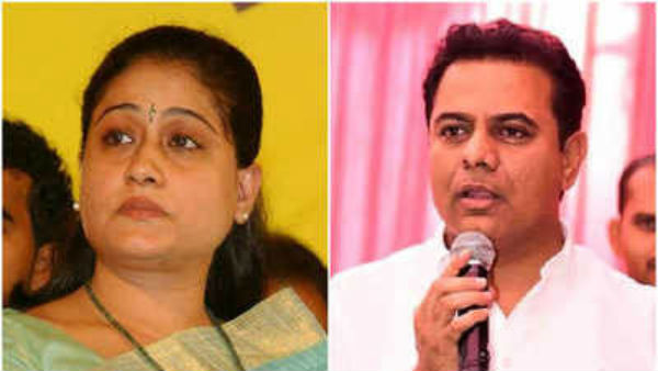 congress leader vijayashanti fires on trs working president ktr congress leader vijayashanti fires on trs working president ktr