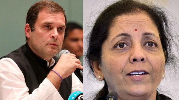 Nirmala sitharaman incompetent,economy derailed says Rahul Gandhi Nirmala sitharaman incompetent,economy derailed says Rahul Gandhi