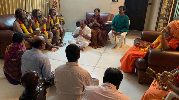 Aghoras from himalayas visted TTD Chairaman house Aghoras from himalayas visted TTD Chairaman house