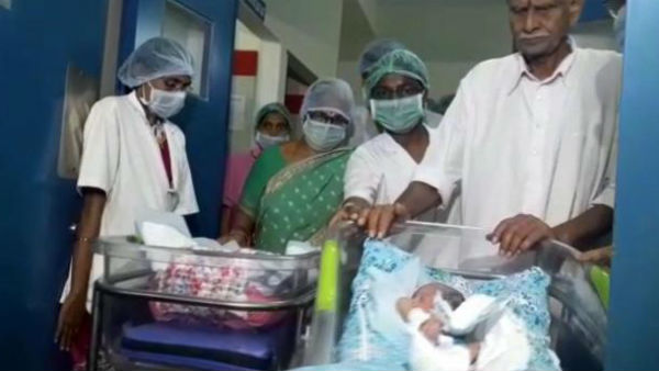 74 years lady given birth for twins in Guntur. After 57 years of marriage lady got pregnancy by IVF system 74 years lady given birth for twins in Guntur. After 57 years of marriage lady got pregnancy by IVF system