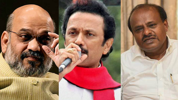 Amit Shahs Hindi push sparks outrage among state leaders, Stalin, Kumaraswamy join attack Amit Shahs Hindi push sparks outrage among state leaders, Stalin, Kumaraswamy join attack