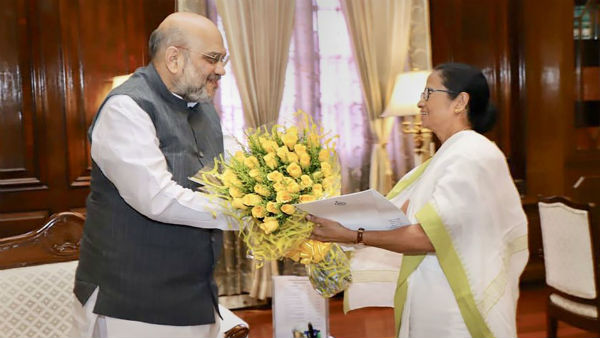 అమిత్ షా వ్యాఖ్యల పట్ల స్పందిచని దీదీ..! హోం మంత్రితో భేటీ..!!