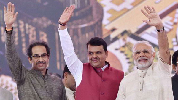 BJP Shiv Sena hold first round of seat-sharing talks BJP Shiv Sena hold first round of seat-sharing talks
