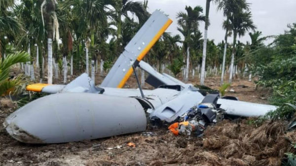 DRDOs pilot less drone Rustum 2 crashed on the outskirts of Jodhichikenahalli village in Karnataka DRDOs pilot less drone Rustum 2 crashed on the outskirts of Jodhichikenahalli village in Karnataka