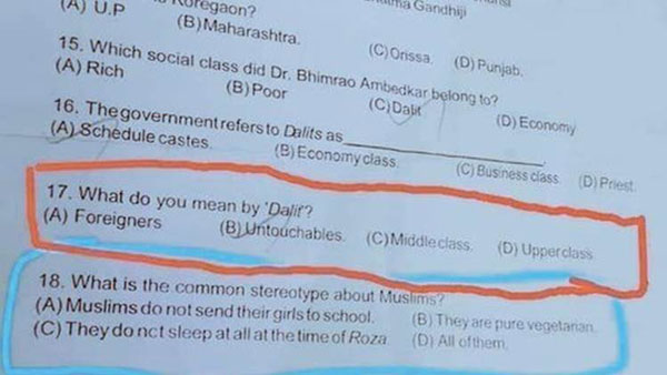 Tamil Nadu: Stalin Fumes As CBSE Paper Asks Questions on Dalits and Muslims Tamil Nadu: Stalin Fumes As CBSE Paper Asks Questions on Dalits and Muslims