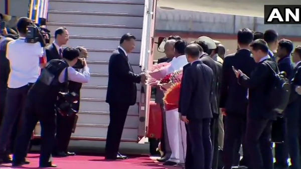 Grand Welcome For Xi At Chennai Airport Ahead Of Meet With PM Grand Welcome For Xi At Chennai Airport Ahead Of Meet With PM