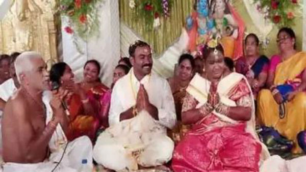 నూతన దంపతులకు ఆశీర్వాదం