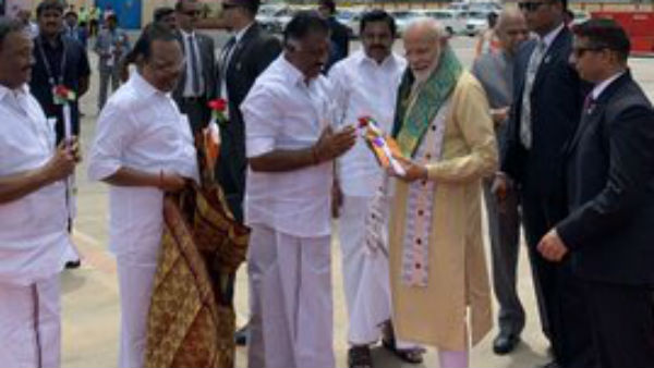 PM Modi arrives in Chennai to attend 2nd Indo-China informal summit PM Modi arrives in Chennai to attend 2nd Indo-China informal summit