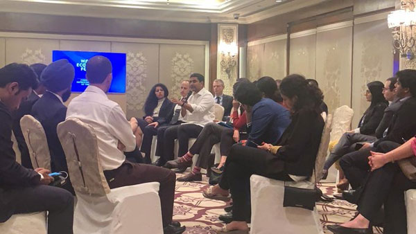 Former Minister Nara Lokesh participated in India economic summit at New Delhi Former Minister Nara Lokesh participated in India economic summit at New Delhi