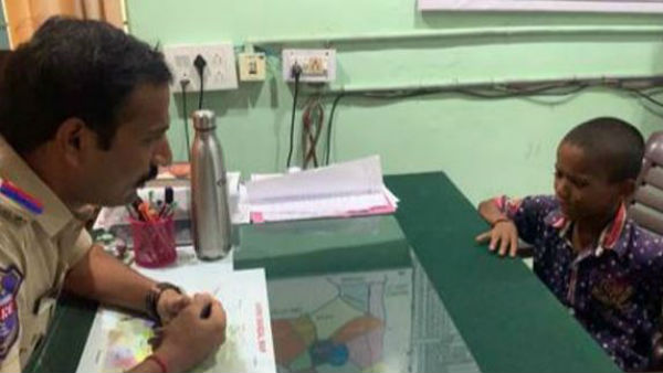 8 years old boy complaints to police on his father in nizamabad district 8 years old boy complaints to police on his father in nizamabad district