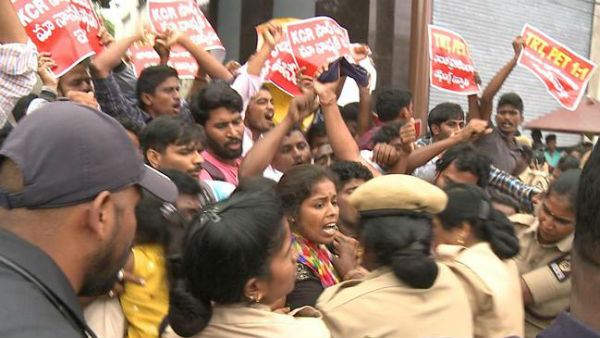 TRT PET candidates conducted agitation at the CM camp office TRT PET candidates conducted agitation at the CM camp office