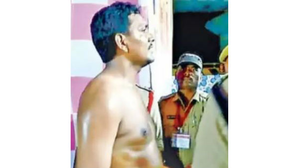 vijayawada police officer protest against higher officials vijayawada police officer protest against higher officials
