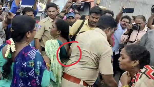 మహిళల పట్ల అనుచితంగా.. ఏసీపీ మహిళ చీర లాగారని..!