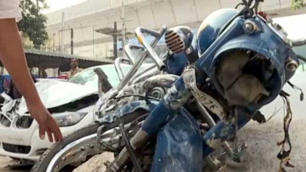 car hit bullet in hyderabad hitech city, one dead car hit bullet in hyderabad hitech city, one dead