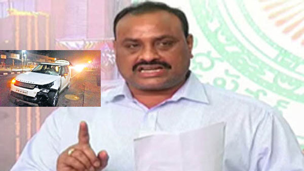 Achamnaidu met an accident in Vizag..he is safe Achamnaidu met an accident in Vizag..he is safe
