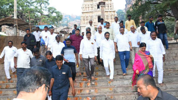 మొక్కు కోసం పాదయాత్ర..