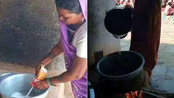 One litre milk diluted with bucket full of water served to 80 students under mid day meal scheme Uttar Pradesh school One litre milk diluted with bucket full of water served to 80 students under mid day meal scheme Uttar Pradesh school