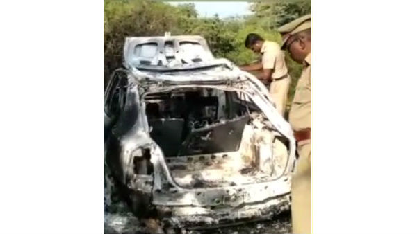 లగ్జరీ కారులో శవం