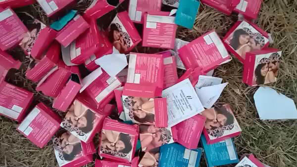 thousands of outdated Condom packet found In Unnao thousands of outdated Condom packet found In Unnao