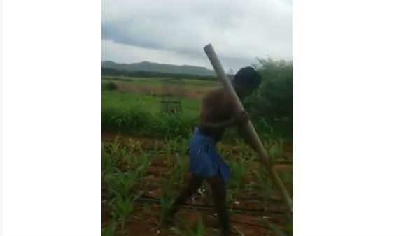 Telangana farmer Chintakinda Jalenadar innovated a low cost spot fertilizer applicator Telangana farmer Chintakinda Jalenadar innovated a low cost spot fertilizer applicator