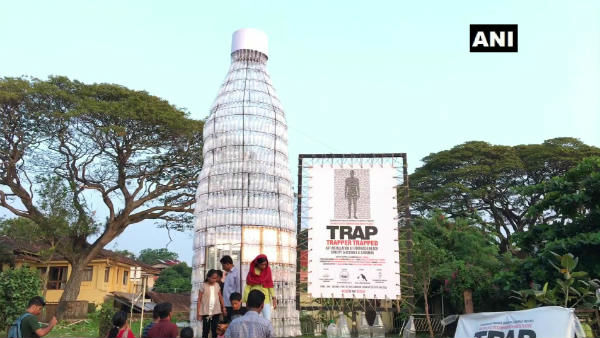 a trapped man in a plastic bottle: a campaign against the use of plastic in Kerala a trapped man in a plastic bottle: a campaign against the use of plastic in Kerala