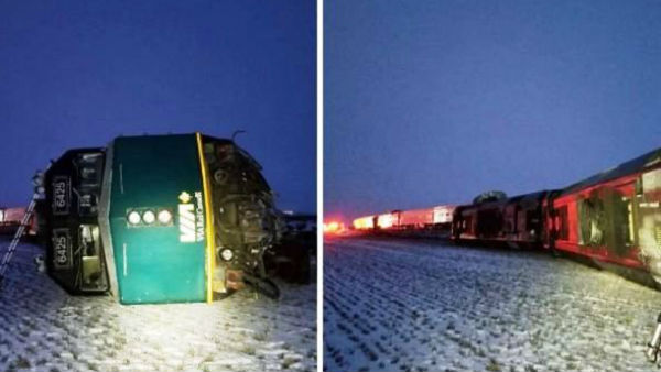 13 killed as train derails in Canadas Manitoba province 13 killed as train derails in Canadas Manitoba province