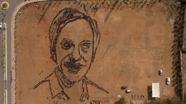 Telangana CM KCR Birth day picture at Gajwel in Siddipet district as viral Telangana CM KCR Birth day picture at Gajwel in Siddipet district as viral
