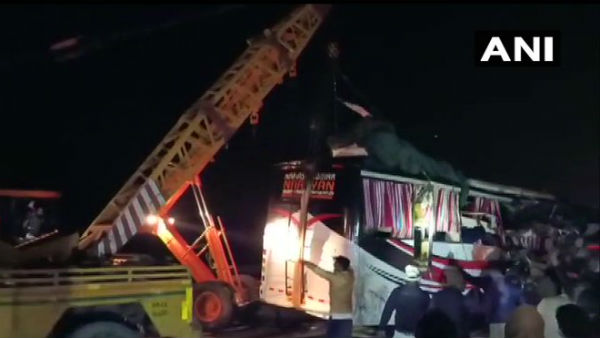 At least 12 killed as bus collides with truck on Agra-Lucknow Expressway in uttar pradesh At least 12 killed as bus collides with truck on Agra-Lucknow Expressway in uttar pradesh