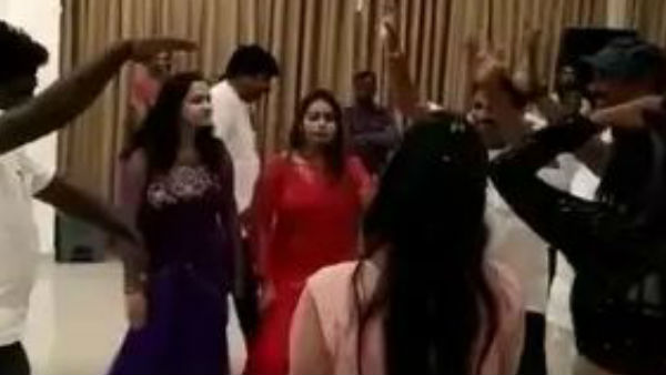 అమ్మాయిలతో చిందులు..