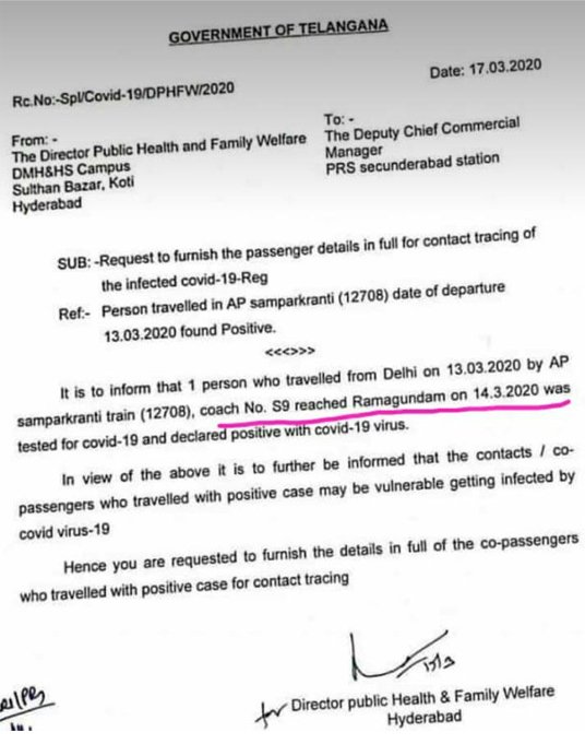 a man who reached from delhi to ramagundam infected coronavirus a man who reached from delhi to ramagundam infected coronavirus