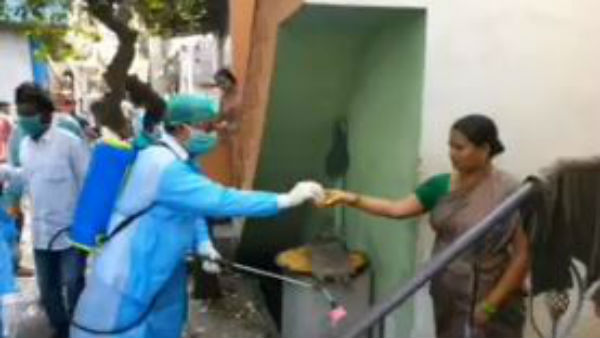 TDP MLA Gorantla Buchaiah Chowdary participated in sanitisation program in his constituency TDP MLA Gorantla Buchaiah Chowdary participated in sanitisation program in his constituency