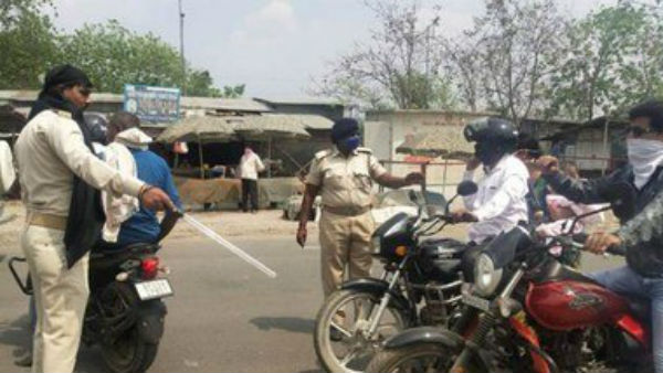 దేశమంతా లాక్ డౌన్ .. విధి నిర్వహణలో పోలీసులు