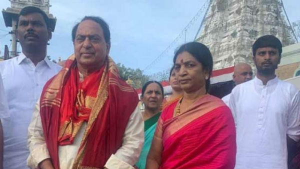 minister indrakaran reddy will submit Silk garments lord rama.. minister indrakaran reddy will submit Silk garments lord rama..