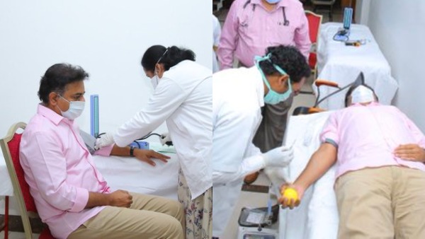 minister ktr donated blood on the eve of trs party formation day minister ktr donated blood on the eve of trs party formation day