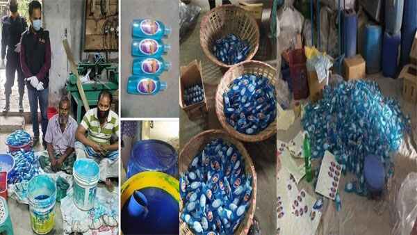 Fake News:Photo with fake hand sanitizers viral on social media belongs to Bangladesh, not India Fake News:Photo with fake hand sanitizers viral on social media belongs to Bangladesh, not India