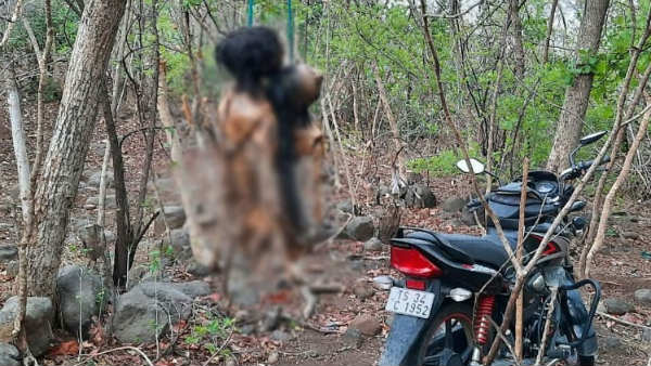 Decomposing bodies of a couple found hanging on a tree in ananthagiri forest Decomposing bodies of a couple found hanging on a tree in ananthagiri forest