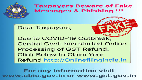 Do not click on this link for online processing of GST refund Do not click on this link for online processing of GST refund