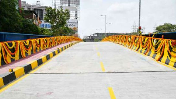 Hyderabad: Panjagutta steel bridge open for public from today. Hyderabad: Panjagutta steel bridge open for public from today.