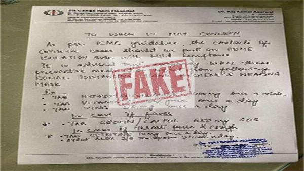 This medical prescription on COVID-19 treatment making rounds on social media is FAKE This medical prescription on COVID-19 treatment making rounds on social media is FAKE