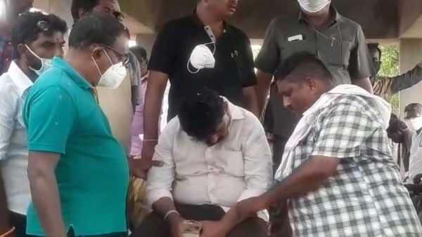 ap minister perni nani suffers with illness at his close aids funeral ceremony ap minister perni nani suffers with illness at his close aids funeral ceremony