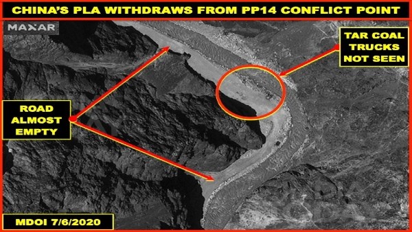 Satellite images confirm Chinese pullback from Galwan Valley.. Satellite images confirm Chinese pullback from Galwan Valley..