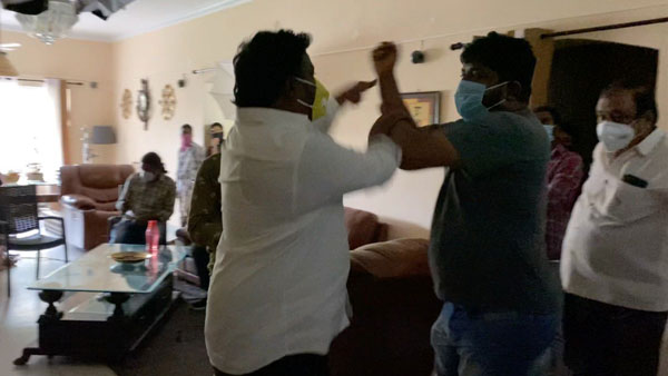 POWER STAR movie row: alleged janasena activists attack ram gopal varmas office POWER STAR movie row: alleged janasena activists attack ram gopal varmas office
