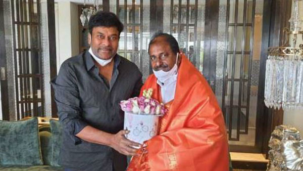 AP bjp president somu veerraju meets Chiranjeevi. AP bjp president somu veerraju meets Chiranjeevi.