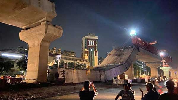 Gurugram: Part of an under-construction flyover collapses, 2 injured Gurugram: Part of an under-construction flyover collapses, 2 injured