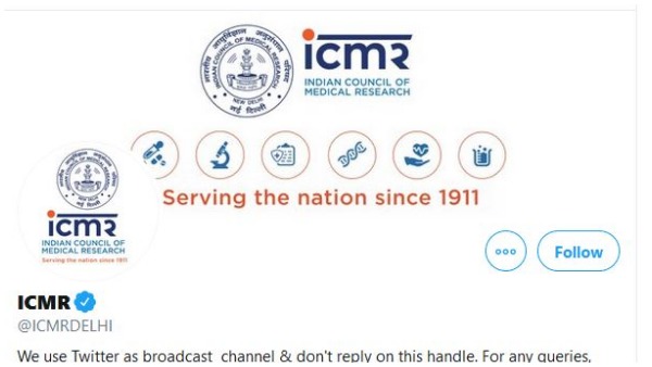 covid-19-icmr-says-its-twitter-handle-compromised covid-19-icmr-says-its-twitter-handle-compromised