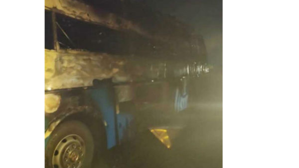 Karnataka: 5 charred to death after private bus catches fire in Chitradurga district Karnataka: 5 charred to death after private bus catches fire in Chitradurga district