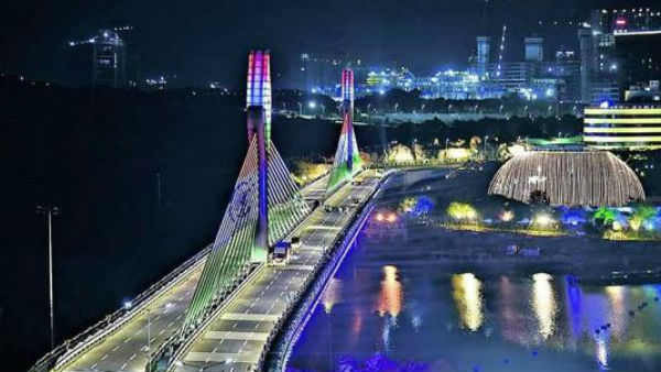 దేశంలోనే అతిపెద్ద కేబుల్ బ్రిడ్జి..